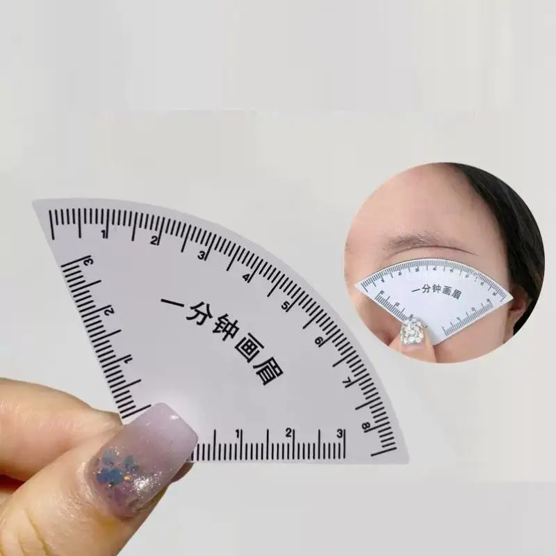 Desenho rápido sobrancelha design régua microblading ferramenta de mapeamento moldar maquiagem permanente desenho guia régua tatuagem suprimentos reutilização