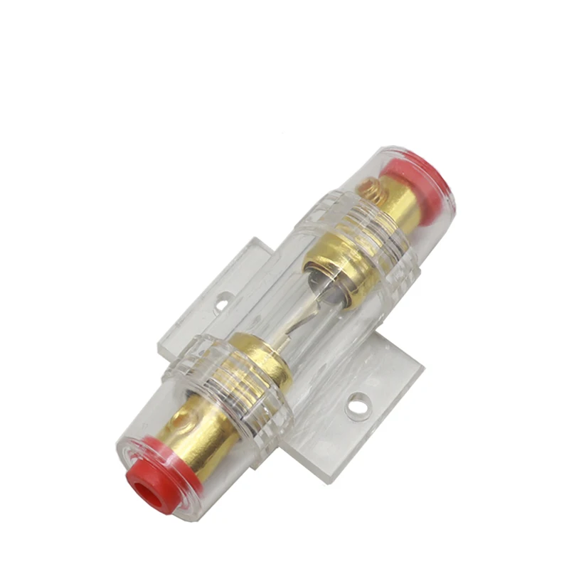 Auto Car Fuse Holder Block 10A/15A/20A/25A/30A/ 40A - 100A  AGU Fuse Holder Audio In Line AMP Amplifier Gold Plated Fuse Holder