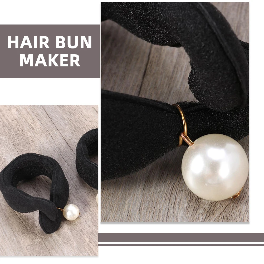 

2pcs Hair Bun Maker Tools Sponge Material Reusable Double Perfect for Weddings Proms Party Thin Hair Roller