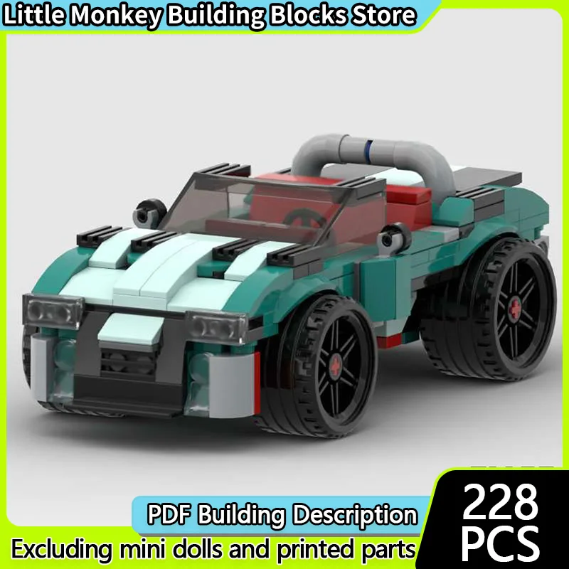 

Speed Racing Car Model MOC Building Bricks Convertible Hypercar Modular Technology Children Holiday Gifts Assemble Toys Suit