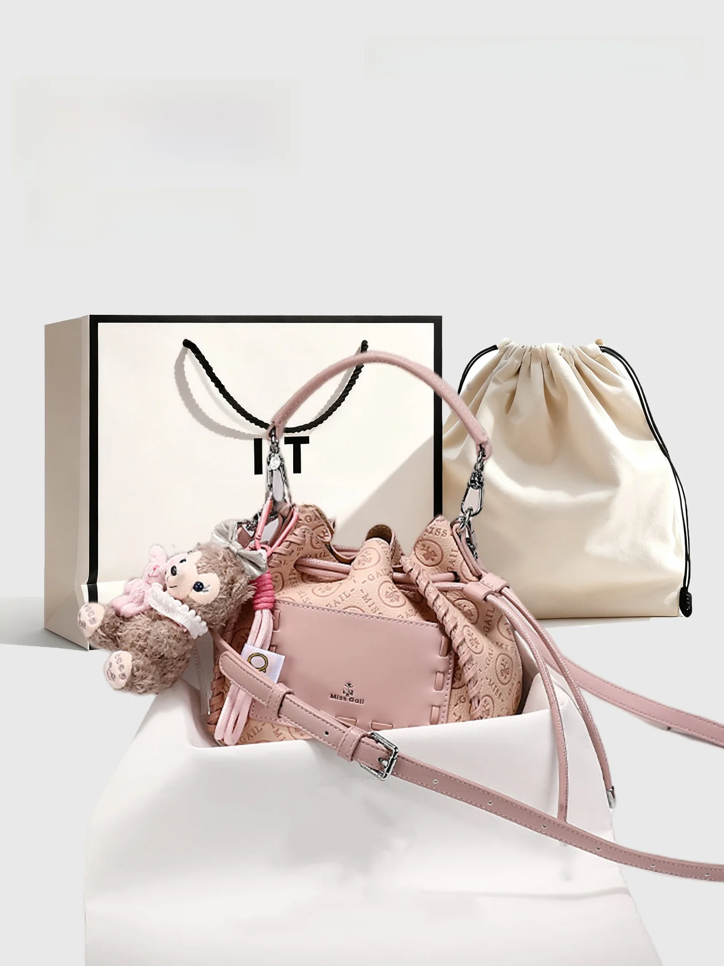 pink-leather-drawstring-bucket-bag-it-ifashion-2026-new-business-women's-handbag-british-style-detachable-shoulder-strap