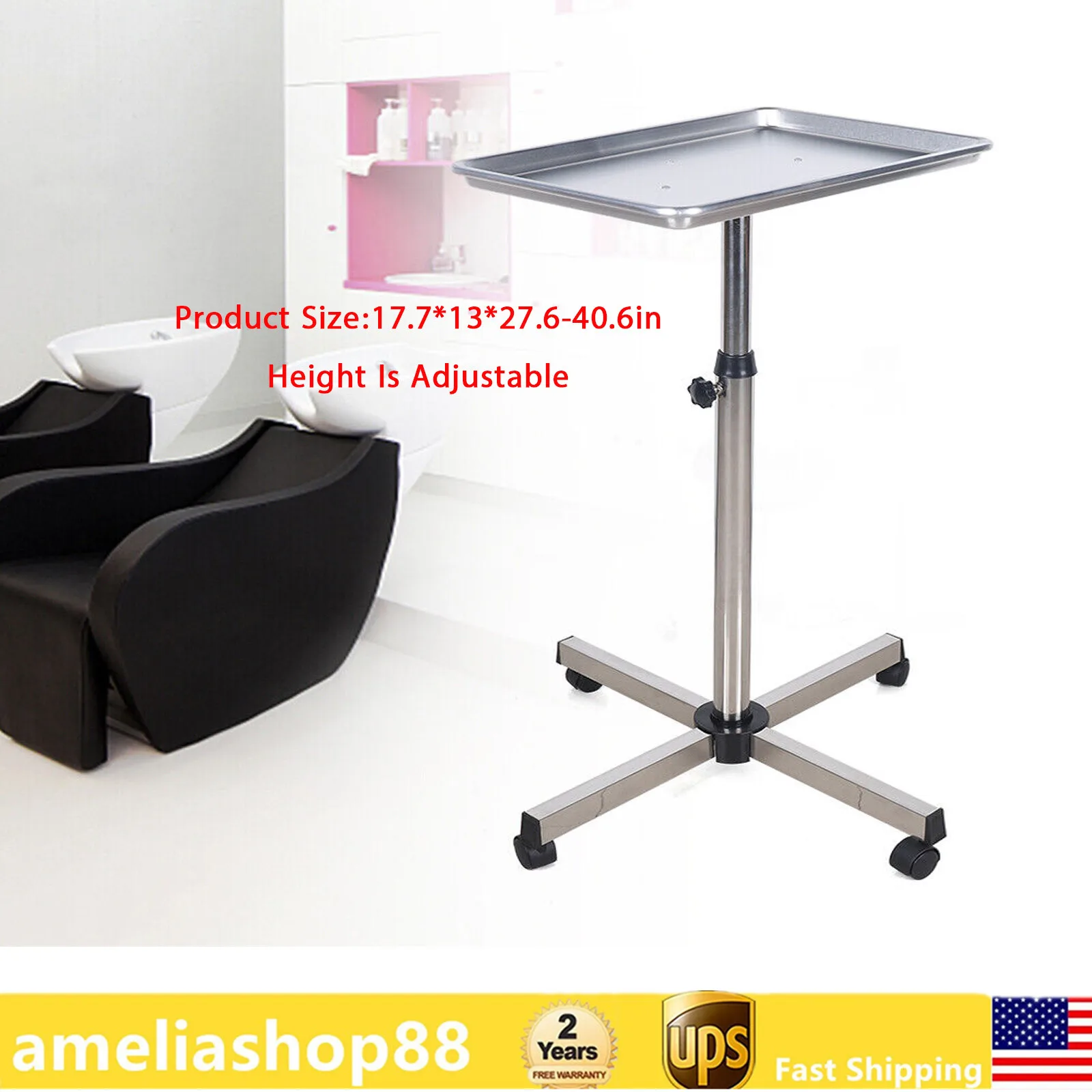 

Медицинская тележка Мобильная тележка на колесиках Лоток Салон Держатель для хранения татуировок Тележка для татуировки