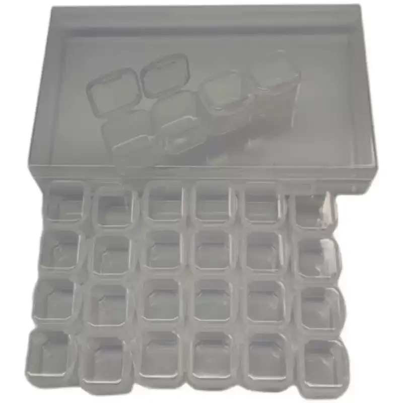 Sample Storage Turnover Box with Separate Lids, Grid Sorting Container for FTO ITO Conductive Glass and Silicon Wafer Laborator