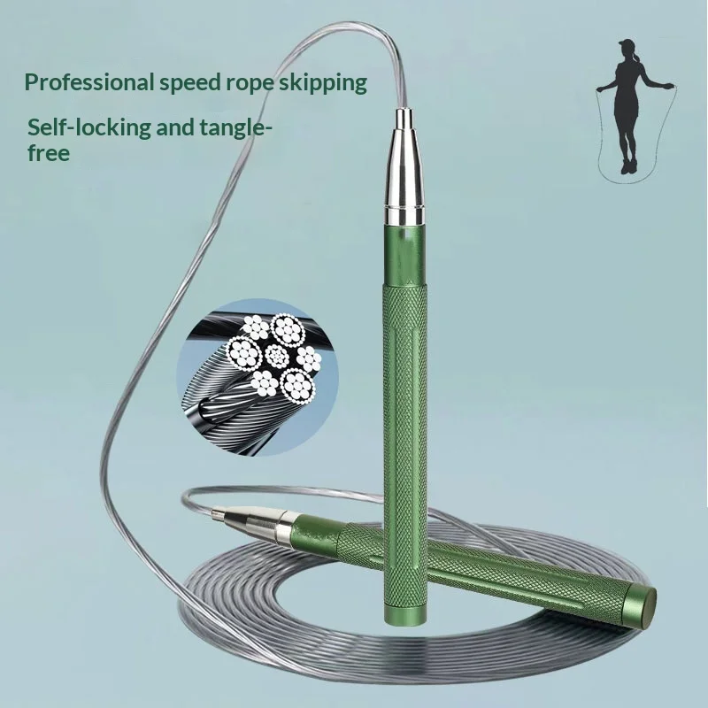 Self-locking Wire Skipping Rope Weighted Jump Rope Heavy Boxing Workout Equipment Gym Equipment for Home Fitness Sports
