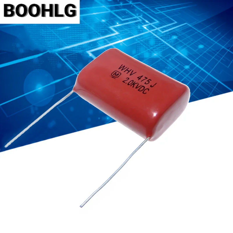 

2 шт. 2000 В 475J 4,7 мкФ шаг 35 м 2 кВ 475 CBB Panasonic полипропиленовый пленочный конденсатор