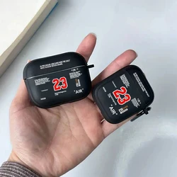No. 23 Jersey Air Pod Case Cover For Silicone Wireless Earphone For Airpods 1 2 3 For Airpods Pro 2 Case With Keychain men women
