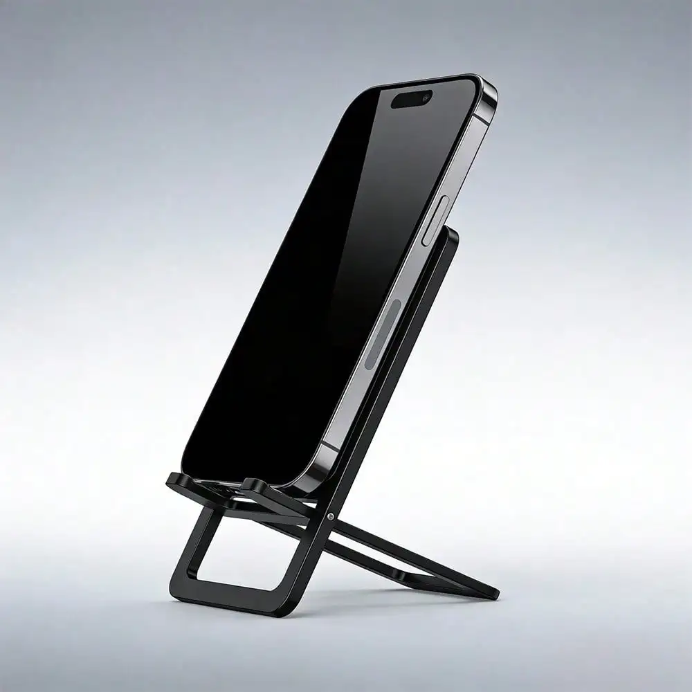 

Складной настольный держатель для телефона из алюминиевого сплава, совместимый с iPhone и Android, подходит в качестве подарка на день рождения для друзей, держатель для телефона.