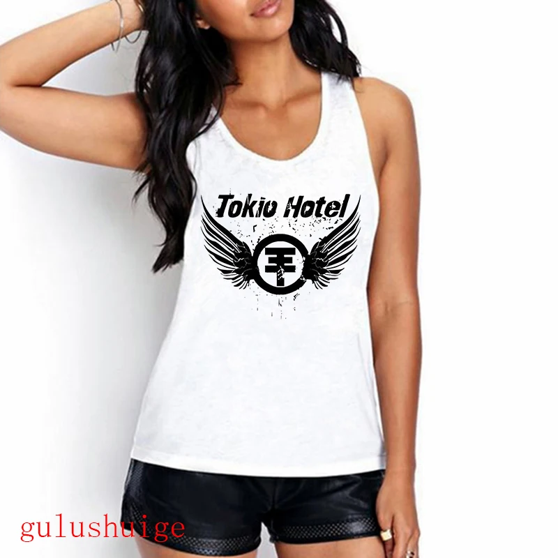 Hip Hop Tank Top Punk Style Tokio Hotel T-shirt Vest T Shirt Tank Top Fashion Women Cropped Graphic Tshirt Vintage Tees Shirts