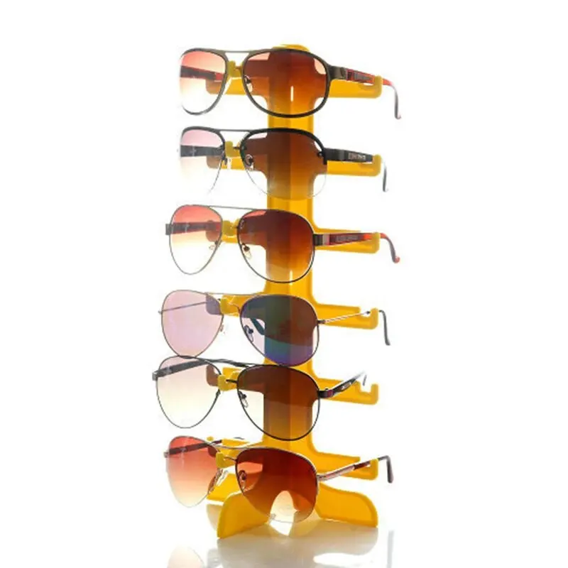 1PC 6 Pay Countertop Glasses Display Stand Sunglasses In A Row Nearsighted Counter Storage Shelf Multi-color Optional