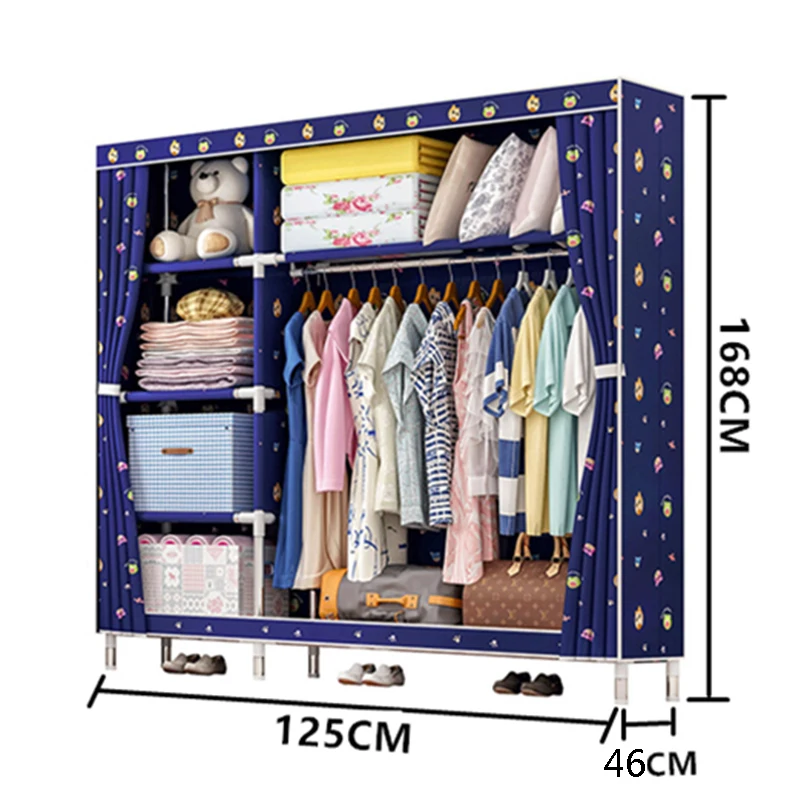 Storage furniture When the quarter wardrobe DIY Non-woven fold Portable Storage Cabinet bedroom furniture wardrobe bedroom