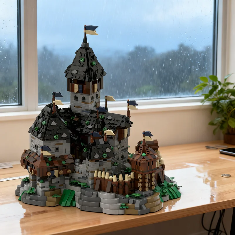 

4251 деталь MOC: Замок Блаустайн — модульная мини-модель городской улицы, конструктор, креативный подарок, декор для самостоятельной сборки, для взрослых