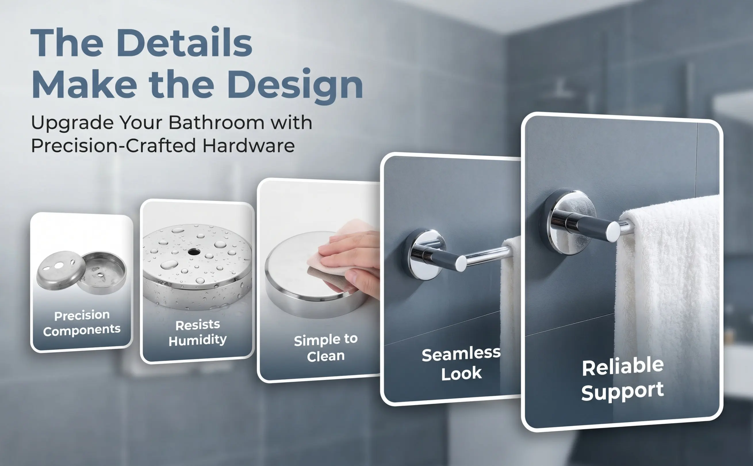 2Pcs Universal Stainless Steel Towel Bar Base Plate Set Screw Tightening Flange Mount Adapter for Towel Rack Wall Mount Bracket