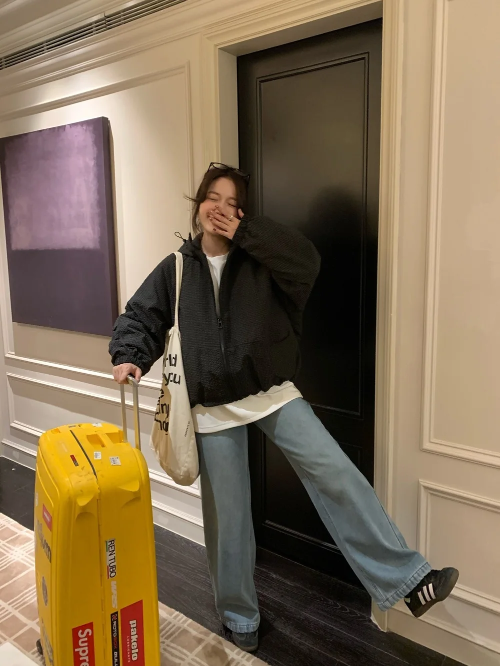 

Зимнее пальто Xubeng Bla в клетку с капюшоном для женщин: теплое, для улицы, для поездок на работу, с длинными рукавами, стандартной длины