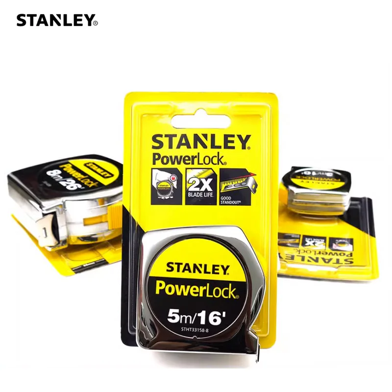 Stanley 1 Piece Ⅱ POWERLOCK Tape Measure Steel Metric 3m 5m 8m Inch 10/16/26