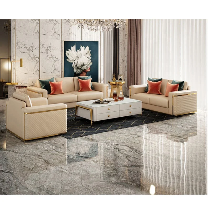 

m Large Sectional Cheap Leather Small Luxury Velvet Retro Settees and Sofas m