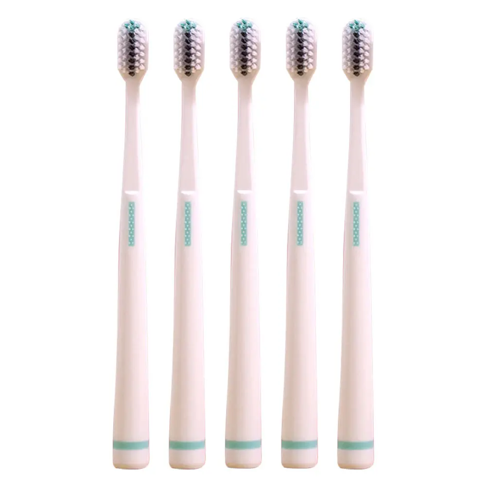 

5pcs Soft Bristle Toothbrush Adult Care Brushes Extra Cleaning Dental Plaque Remover Non Slip H Fine Craftsmanship Durable