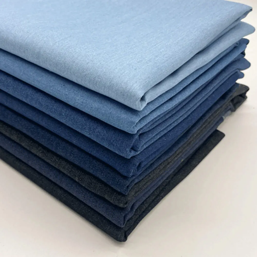 Vintage Washed Denim Fabric Lightweight Soft Cotton 145cm Width for DIY Sew Adult Coat Pants Doll Clothes Miniature Jeans Crafts