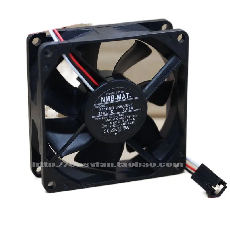 

NMB-MAT 3110SB-05W-B59 8CM 24V 0.09A Frequency Converter Dual Ball Fan Cooling Fan Cooler 80x80x25mm