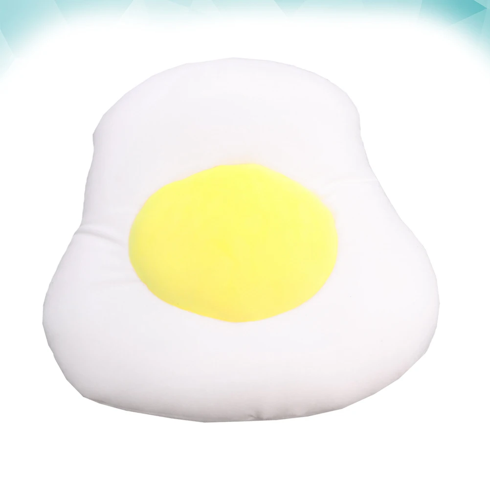 

Poached Egg Pillow Small Round Cute Throw Pillows Decorative Bed for Soft Particle