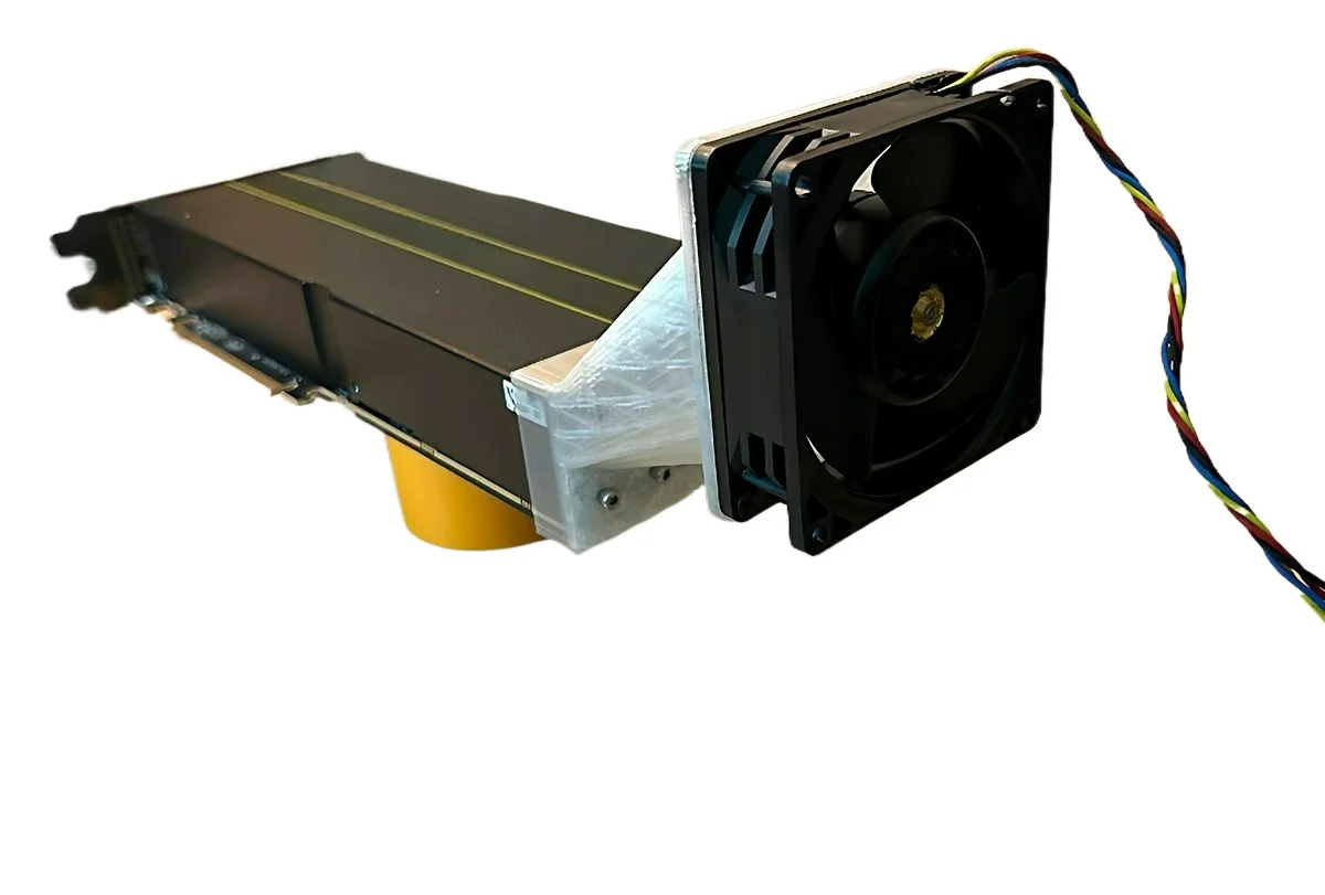 New 8CM Add-on Cooling Fan for AMD for Radeon Instinct MI25 MI50 V620 Compute GPU 4-Pin PWM, 10000 RPM