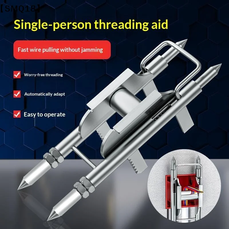Electrician's Single Person Auxiliary Wire Threading Tool Sturdy And Durable A Time Saving And Labor Saving Manual Threadin【SMQ】