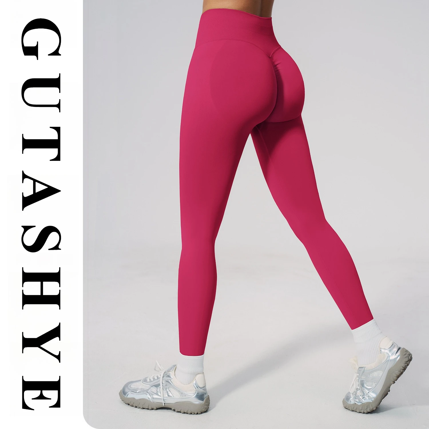 Women Stretch Seamless Slim Peach Hip Leggings Outdoor Running Pilates Gym Multi-scene All-match Casual Workout Trousers