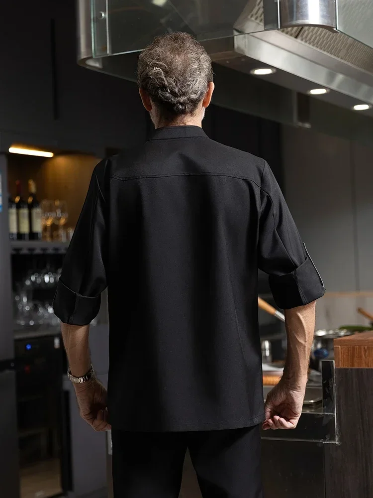 Dessert Shop atmungsaktive Uniform Küche Overalls Kellner Shirt Premium Restaurant Koch Mantel Hotel Langarm Arbeits kleidung