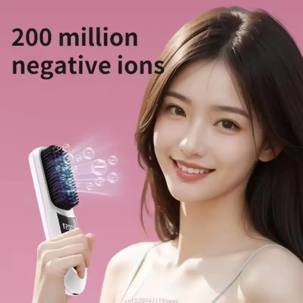 

Digital Display Hair Straightening Comb Ceramic Heating 160-200C° Hair Styling Tool 3 Level Adjustables Anti-Scald