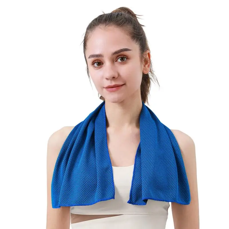 1/2Pcs Outdoor Quick Drying Cooling Fitness Cycling Ice Towel Sports Wiping Sweat Towel Portable Mini Silicone Cool Towel - view 2