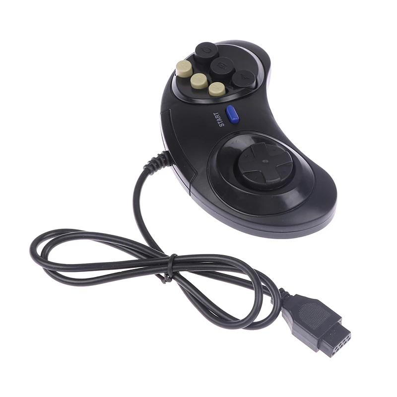 Mando clásico con cable de 6 botones para SEGA MD2 Mega Drive