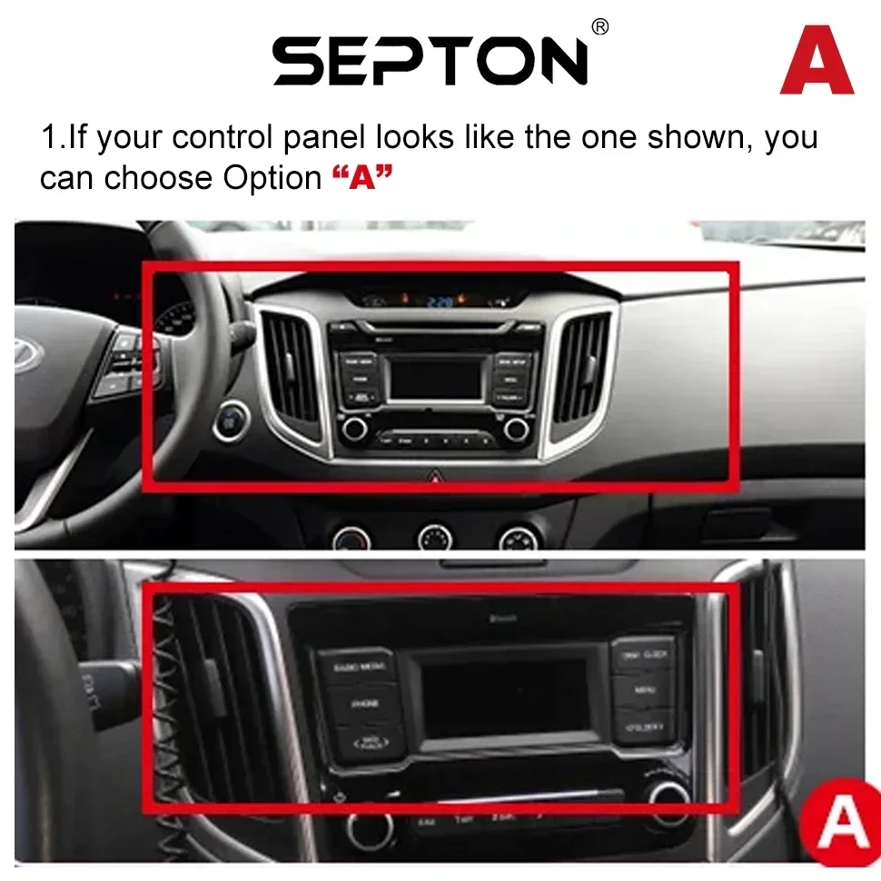 SEPTON Android 12 Car Stereo Radio for Hyundai Creta Ix25 2015-2019 Multimedia Player CarPlay 4G GPS 2Din 8+256G WIFI  Car Radio