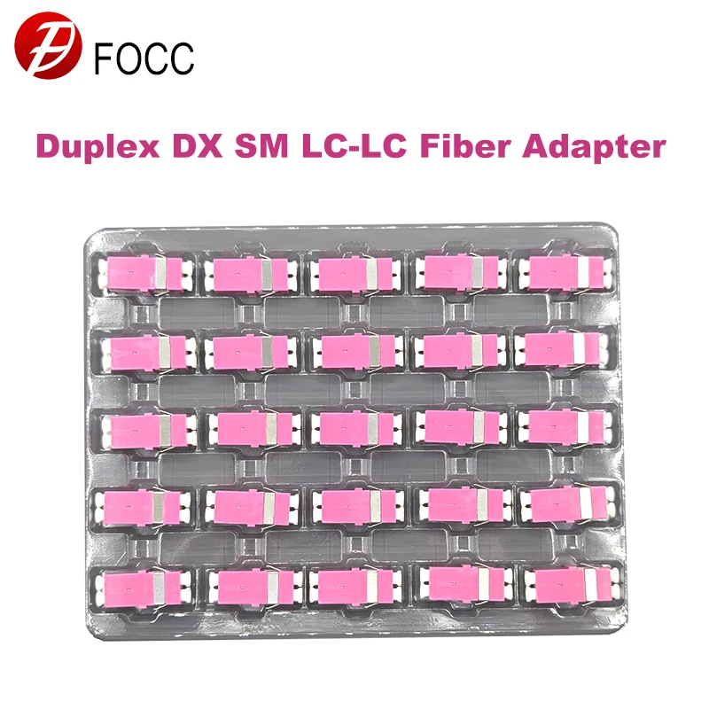FOCC FIBER LC-LC Fiber Adapter Connector LC Intergrated Duplex DX SM OM4 Multimode Flange Connector FTTH Optic Adapter Coupler