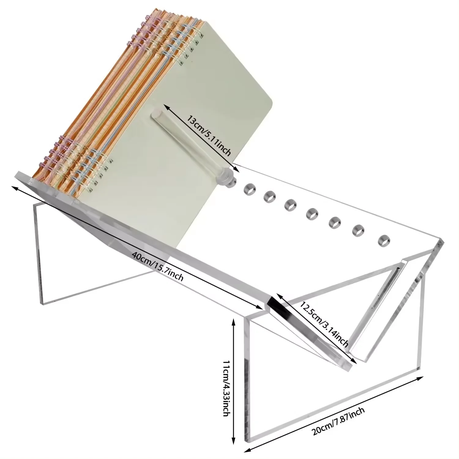 Acrylic Desktop Bookshelf Clear Bookcases for Home Office Book Organizer Magazines Storage Rack Acrylic Books Display