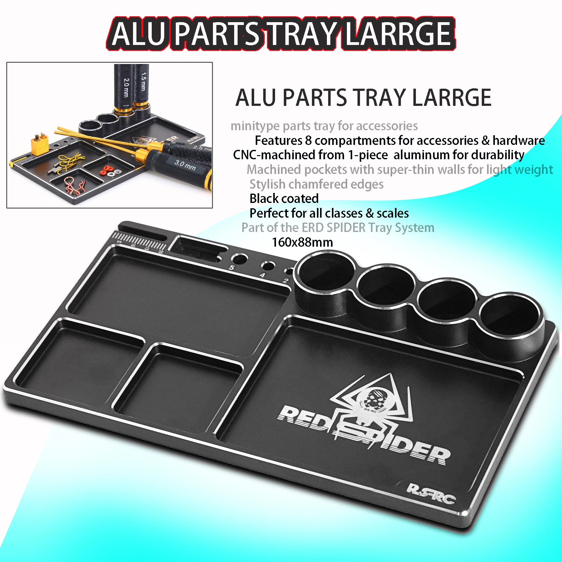 RED SPIDER 1Pcs Multifunctional Screwdriver Storage Rack Holder Desktop Stand for Hex & Cross Screw Drivers RC Repair Tools