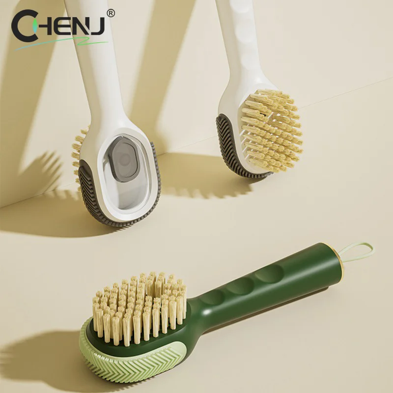 Multifunctional Cleaning Brush Soft-bristled Liquid Shoe Brush Clothes Brush Long Handle Brush Shoe Cleaner