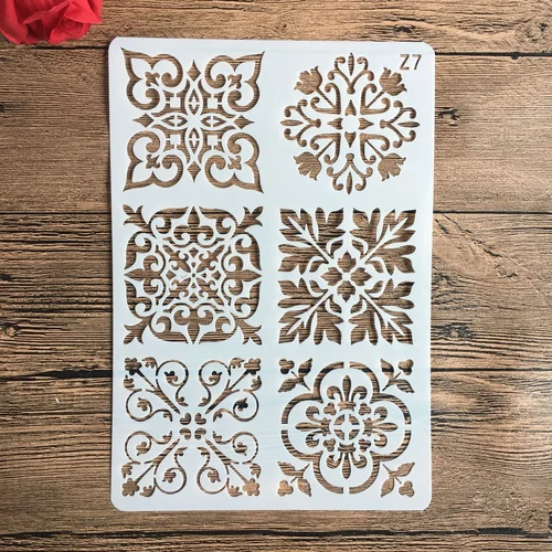 Plantillas de 26x18cm para manualidades, plantillas de capas para paredes, pintura, álbum de recortes, estampado, álbum decorativo