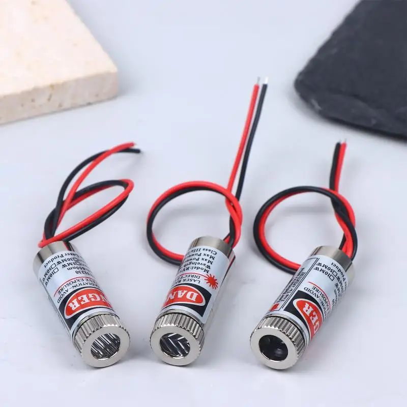 △ 1/2/3pcs Laser Pointer Diode 650nm 5mW Laser Diode Head Red Point / Line / Cross Laser Module 5V Pointer Sight Copper Head