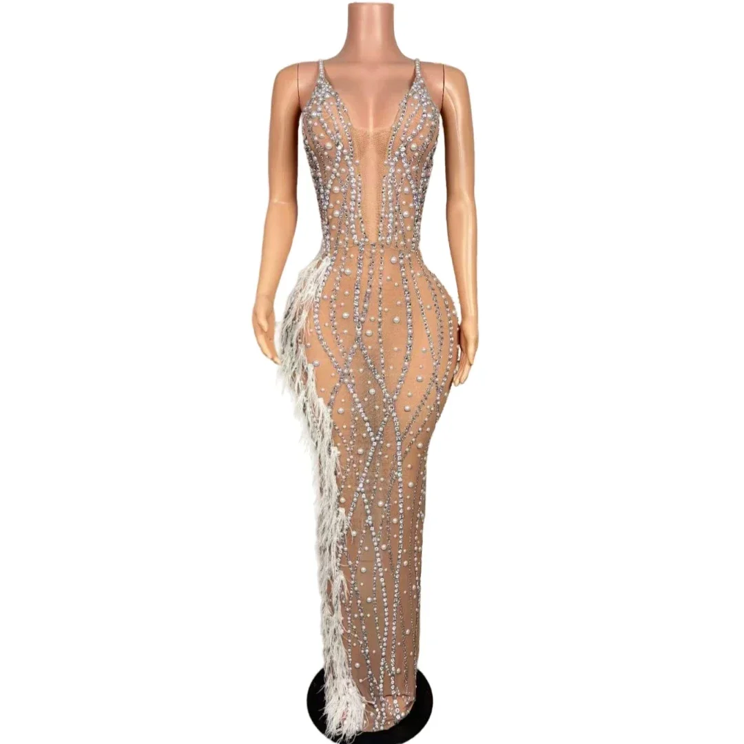 Fringe งานแต่งงาน Sparkly ชุดผู้หญิงเทพธิดาอาวุโสถ่ายภาพ Props Homecoming ฉลองลาสเวกัสแสดงลาก Queen ชุด