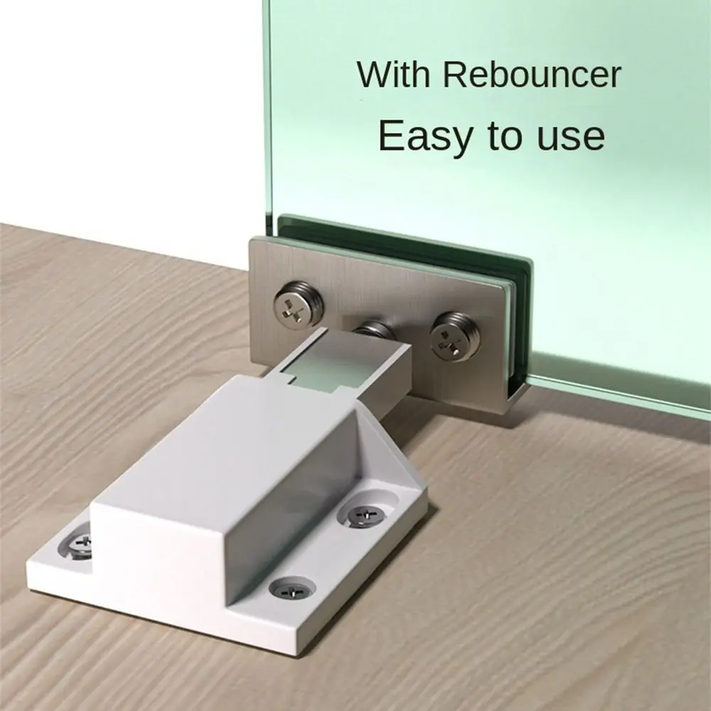 2PCS Zinc Alloy Glass Door Hinge Furniture Side Mounted Frameless Clamp No Drilling Hardware Cabinet Door Hinge Glass Cabinet
