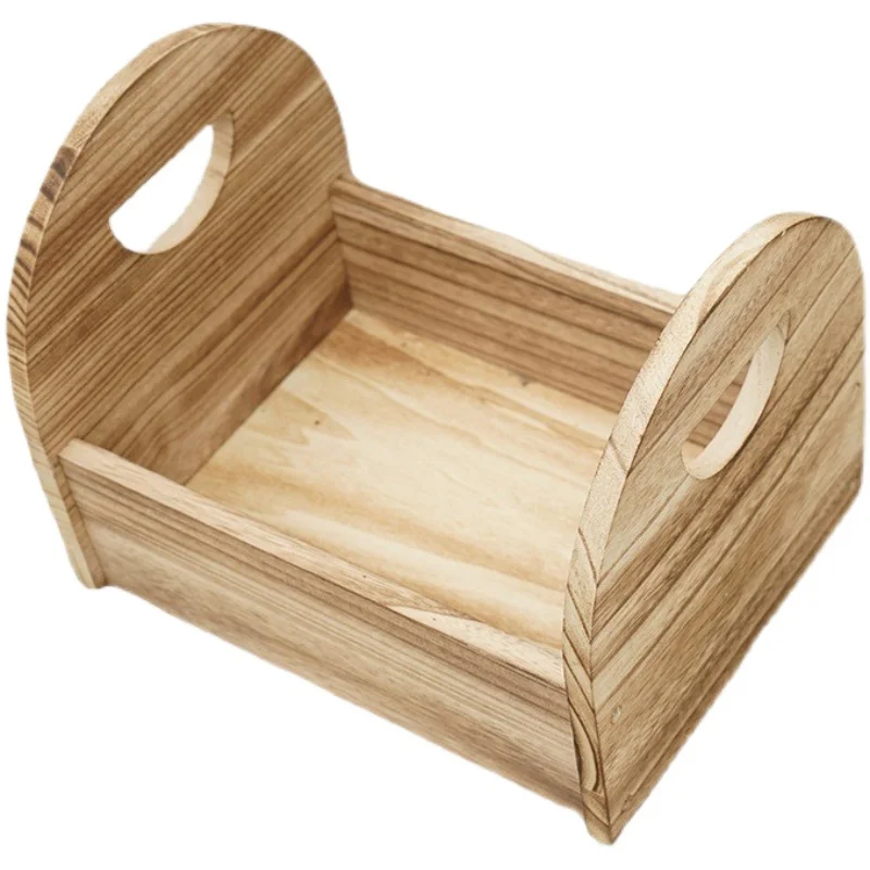 Sunshine Newborn Photography Props Small Wooden Bed Full Moon Do Old Baby Photo Bed Posing Props For Studio