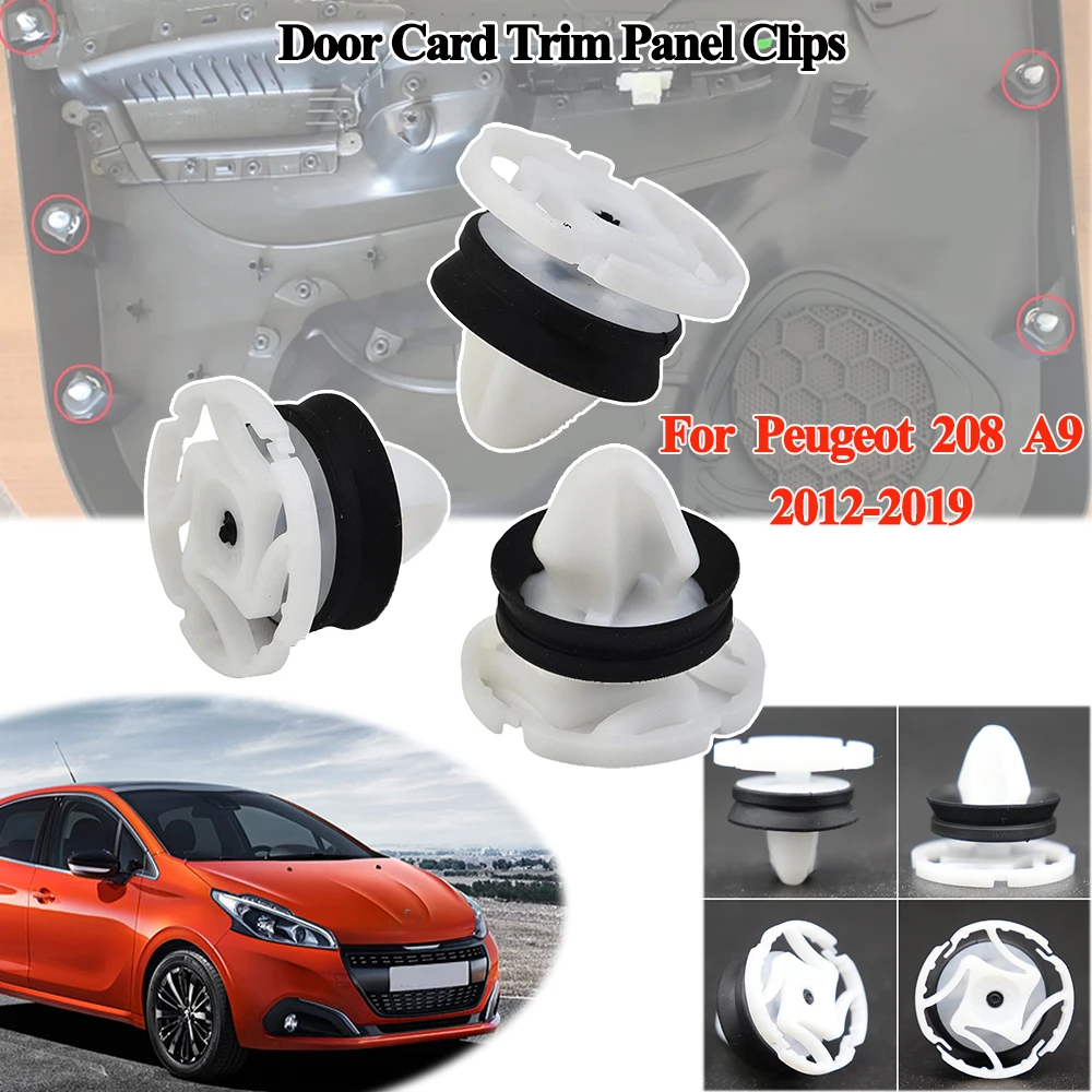 

Interior Door Card Trim Panel Clips Fastener Rivets For Peugeot 208 (A9) 2019 2018 2017 2016 2015 2014 2013 2012 7703077476