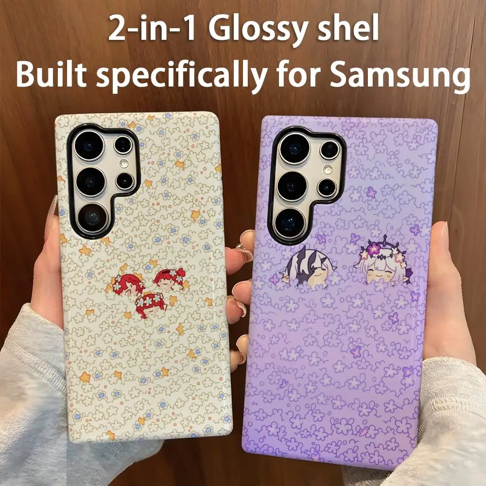 Чехол для телефона Honkai Star Rail 2-в-1 с глянцевым покрытием для Samsung Galaxy S25 S24 S23 S22 S21 Plus Ultra