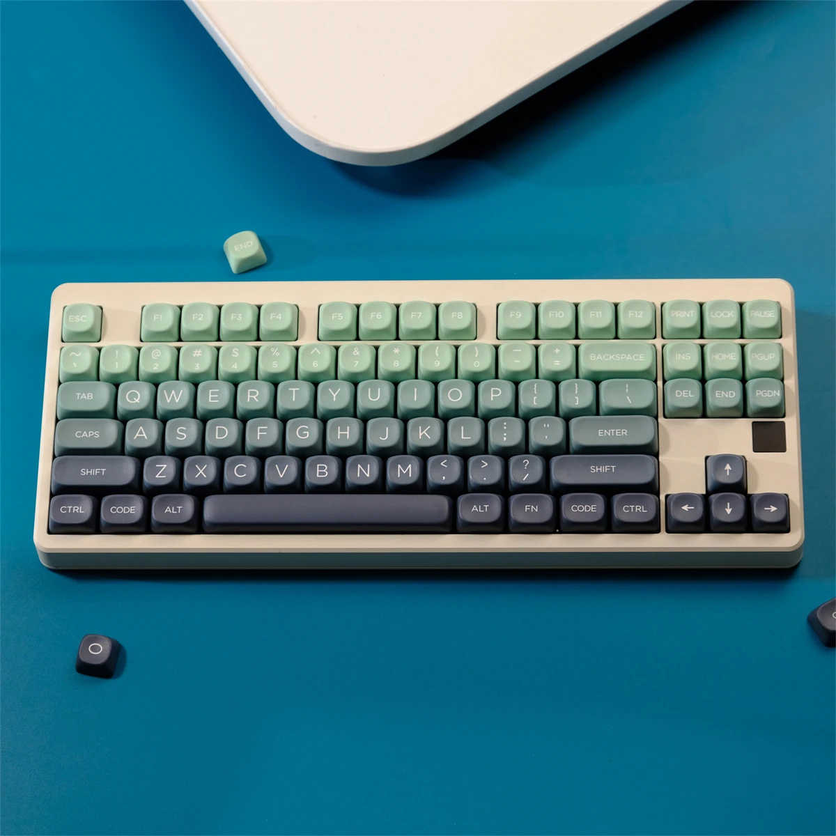 Imagem -04 - Botânico Pbt Dye Sub Gradient Moa Keycaps para Gateron Cherry mx Gamer Teclado Mecânico 6.25u 7u Barra de Espaço 126 Chaves