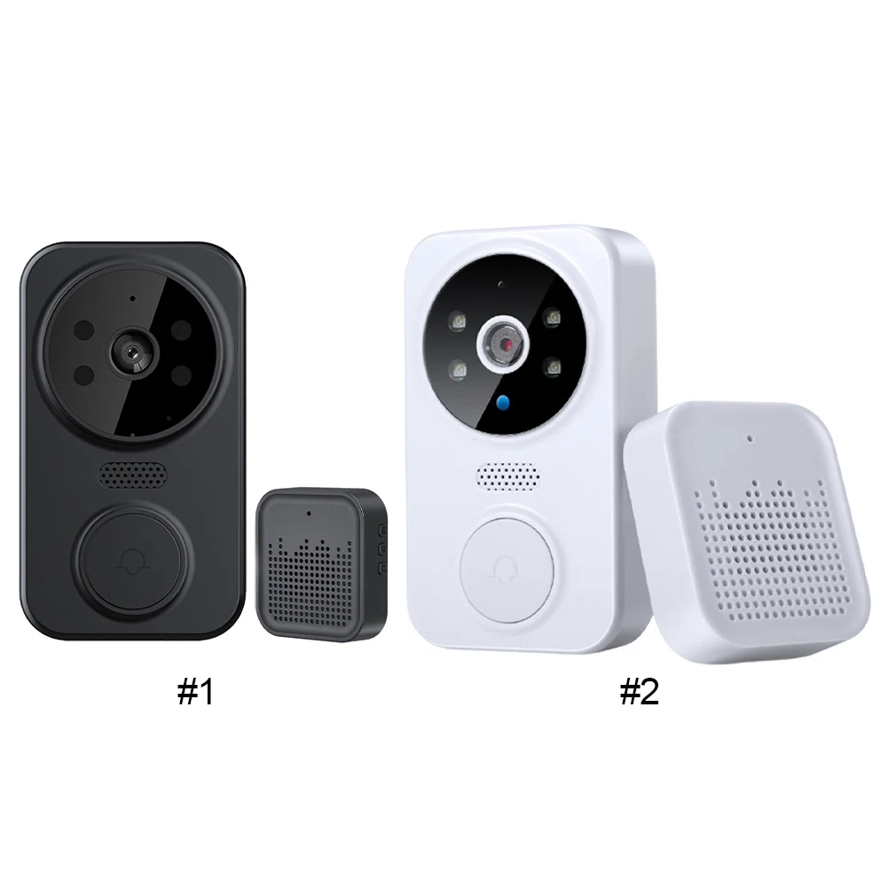 Campanello audio WiFi wireless Visione notturna IR Campanello per porta di sicurezza domestica intelligente Telefono Sistema citofonico bidirezionale Monitor per telecamera HD