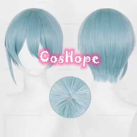 Hiori Yo Cosplay Wig 28cm Short Wig Blue Wig Cosplay Anime Cosplay Wigs Heat Resistant Synthetic Wigs