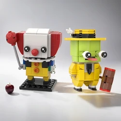 MOC Funny Jim Carrey The Masked Brickheadz Building Blocks Horror Clown Joker Doll Bricks Action Figure Toys Halloween Gift