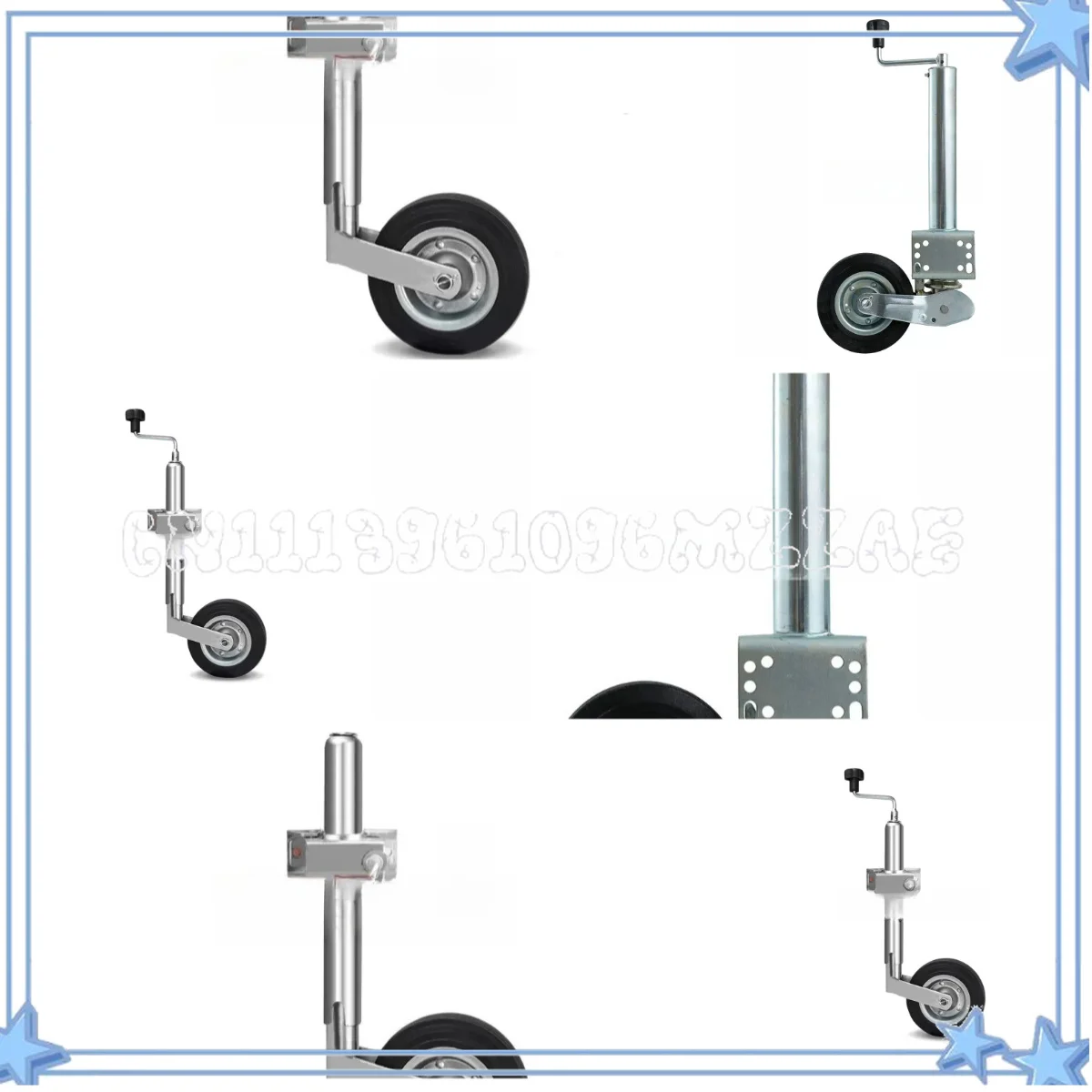 Top Rocker Trailer Jack, Bayonet Large Wheel, European Clamp Guide Wheel, Yacht RV Modified Trailer Accessories