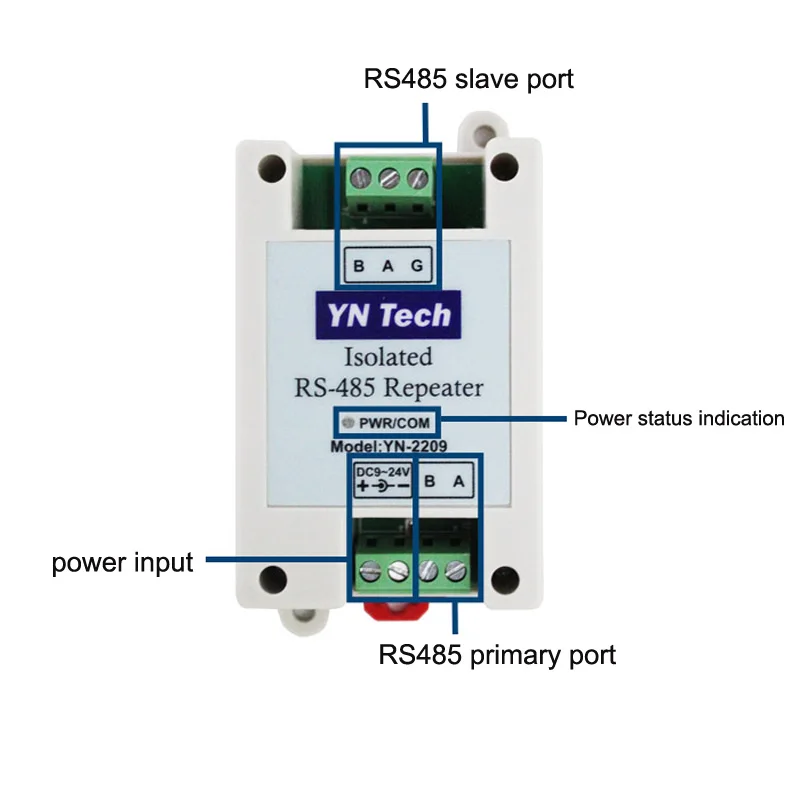 Repetidor amplificador de aislamiento fotoeléctrico, protección de rayos Industrial, RS485, aislador 485