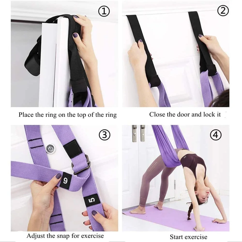 Yoga Strap for Stretching Leg Stretcher Pilates Equipment for Home Gym Back Bend Assist Trainer Waist Flexibility Workout Bands