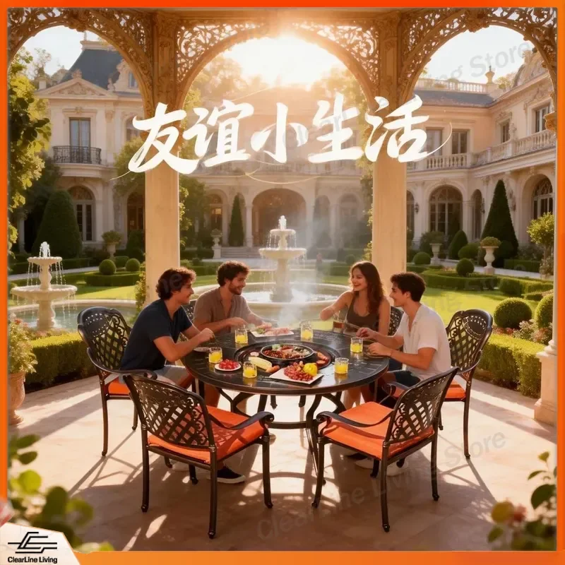 for BBQ tables and chairs baking universal cast aluminum dining tables and chairs courtyard leisure tables and